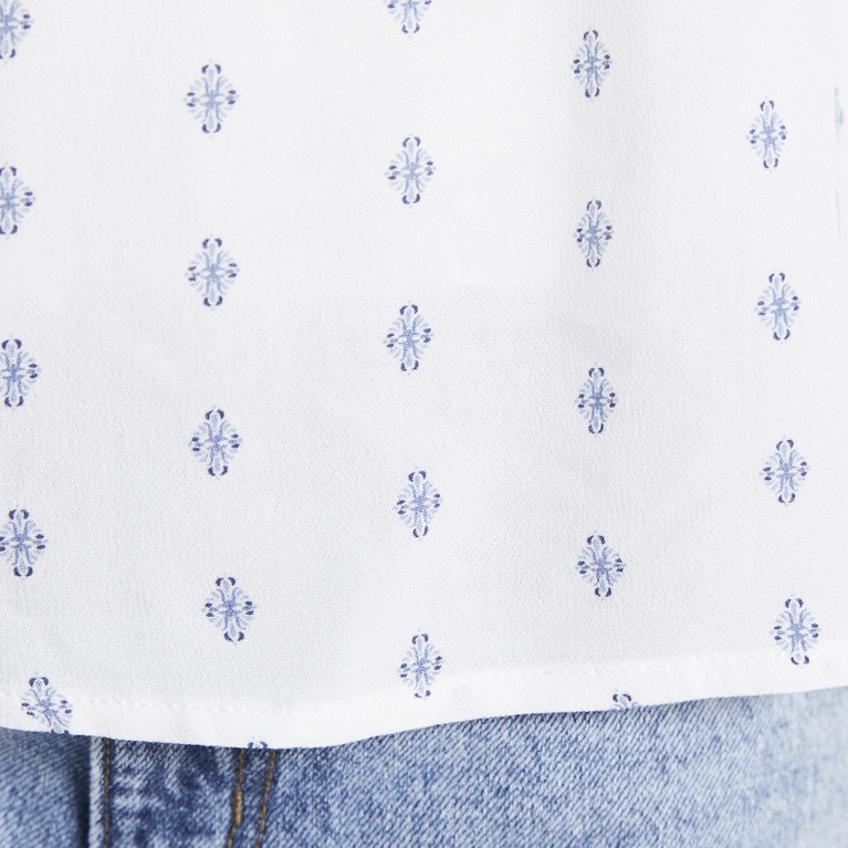 Square Neck Top "Hillevi Print"